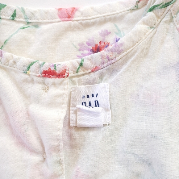 Sz 4 Baby GAP 100% Cotton Floral Print Dress - Picture 8 of 9